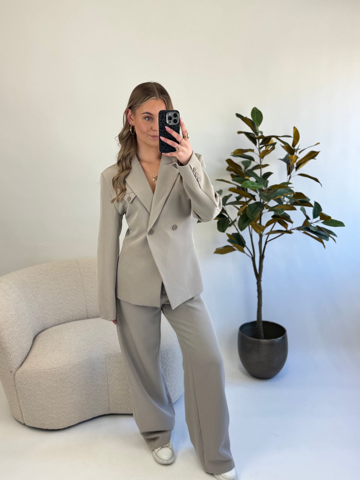 Fitted Blazer Taupe