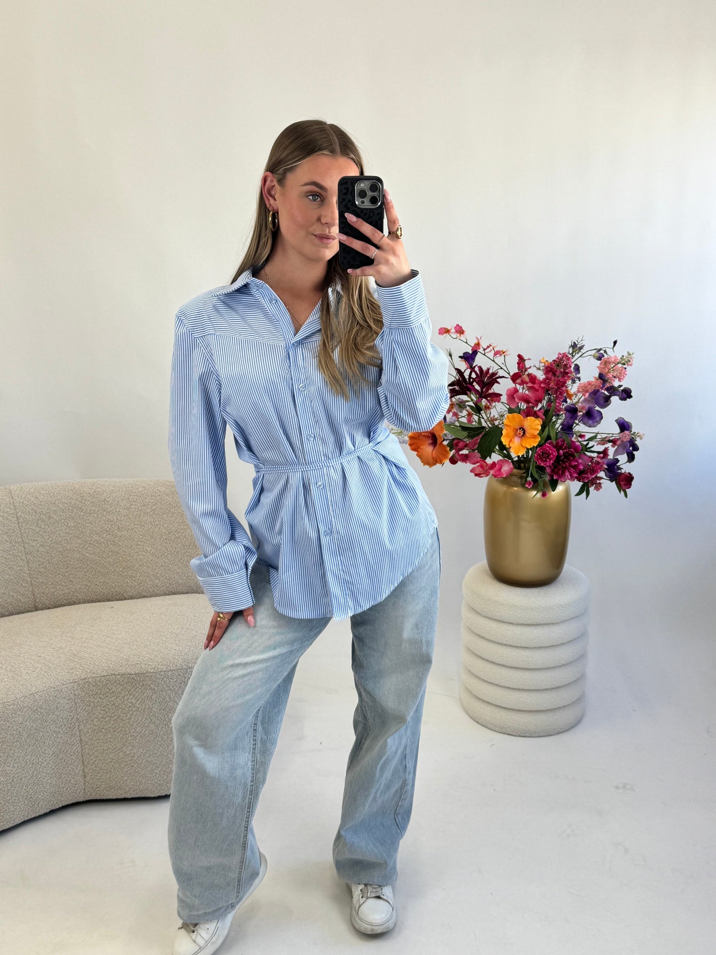 Loïs Fitted Blouse Blue