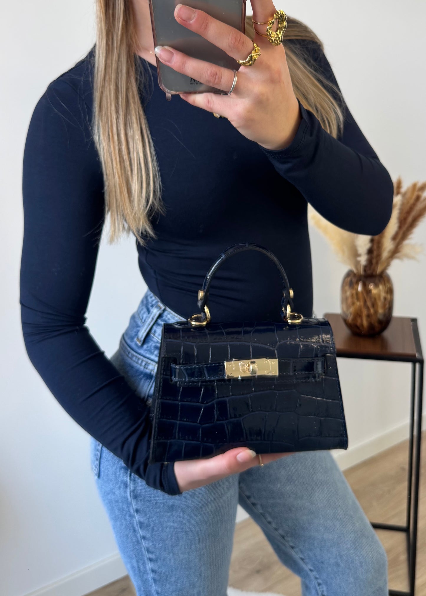 Liva Bag Navy- Croco