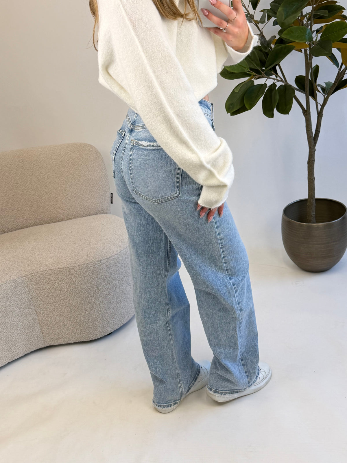 Hailey Wide Leg Jeans – LIGHT BLUE