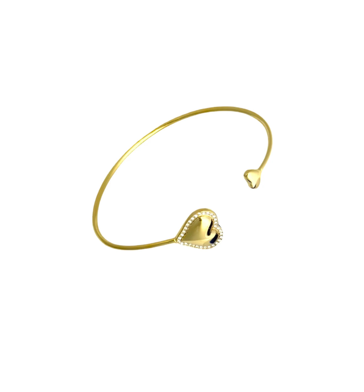 Strass Heart Bangle
