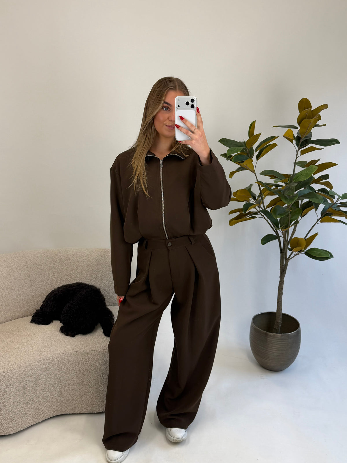 Nina Zip Jacket - Brown