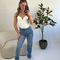 High Waist Straight Leg