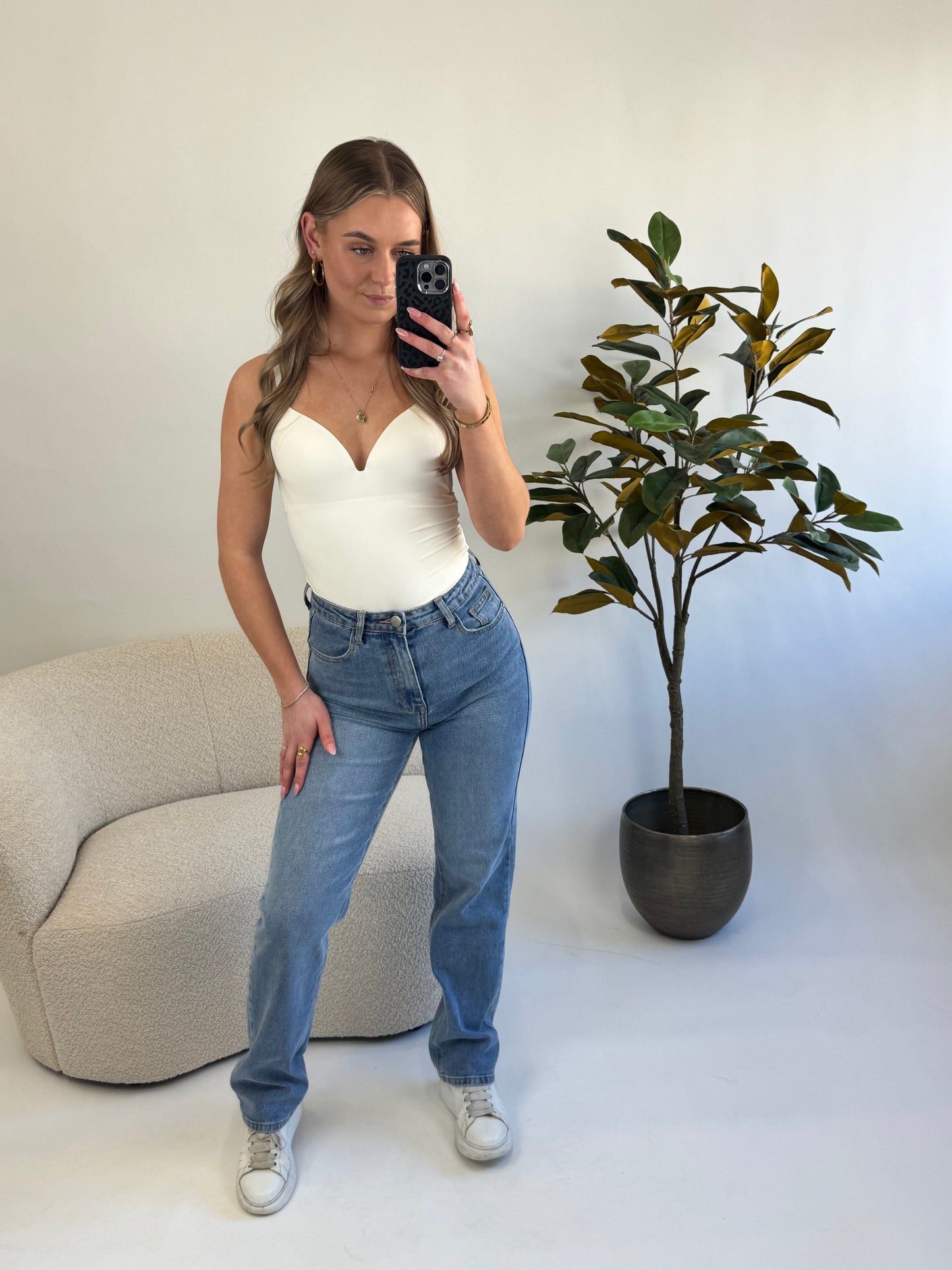 High Waist Straight Leg