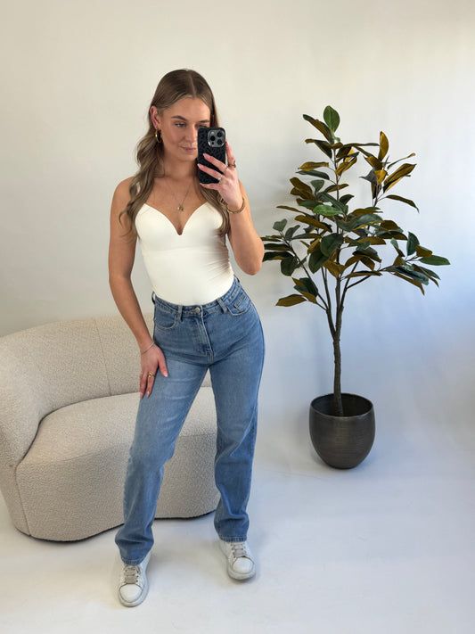 High Waist Straight Leg