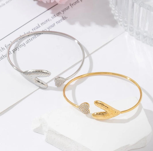 Hearts Strass Bangle