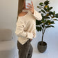 Elin Cut-Out Knit – Cream