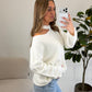 Elin Cut-Out Knit – White