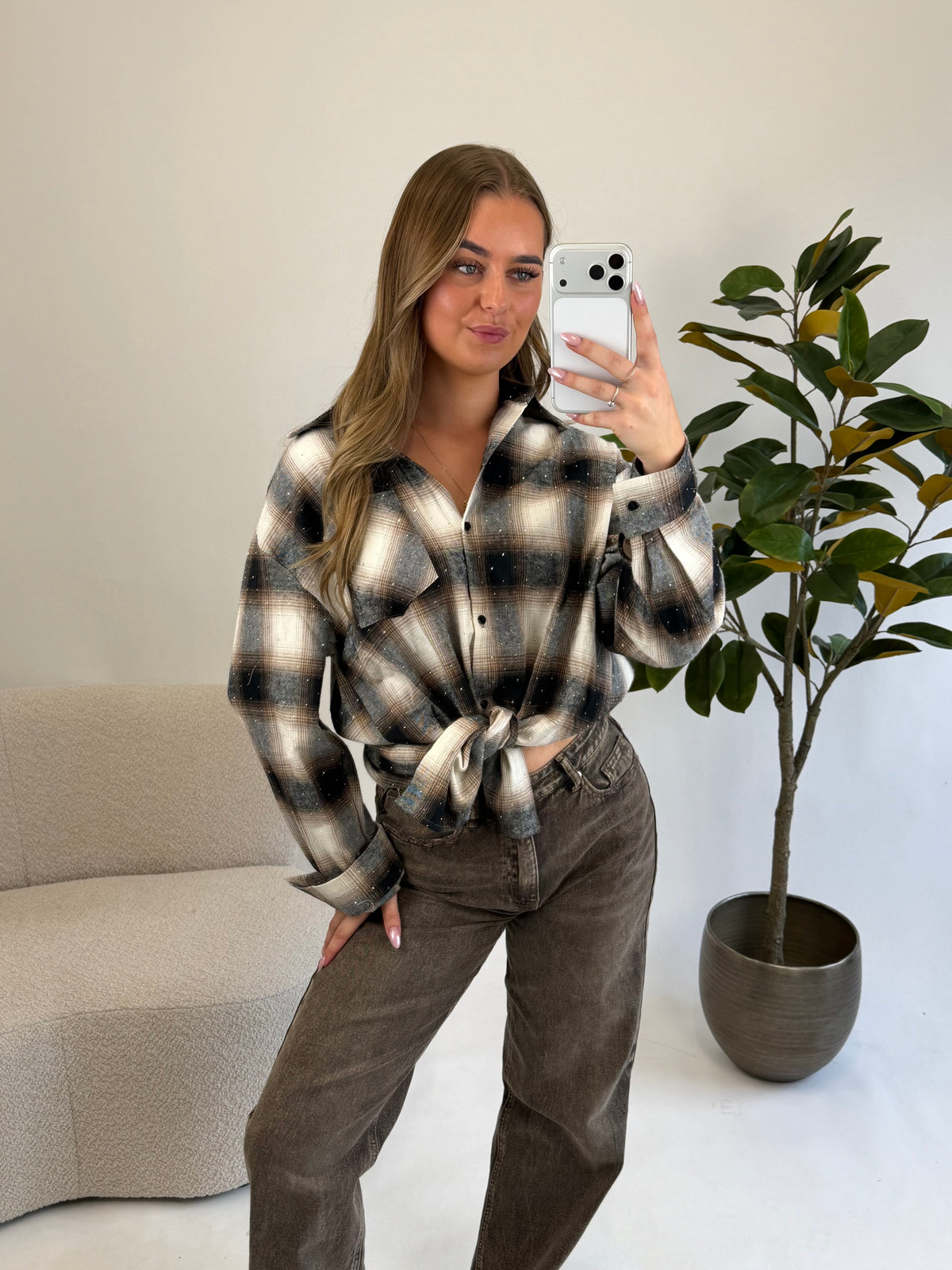 Mila Check Blouse