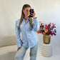 Loïs Fitted Blouse Blue