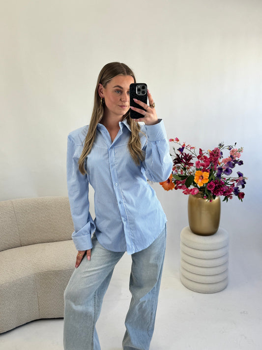 Loïs Fitted Blouse Blue