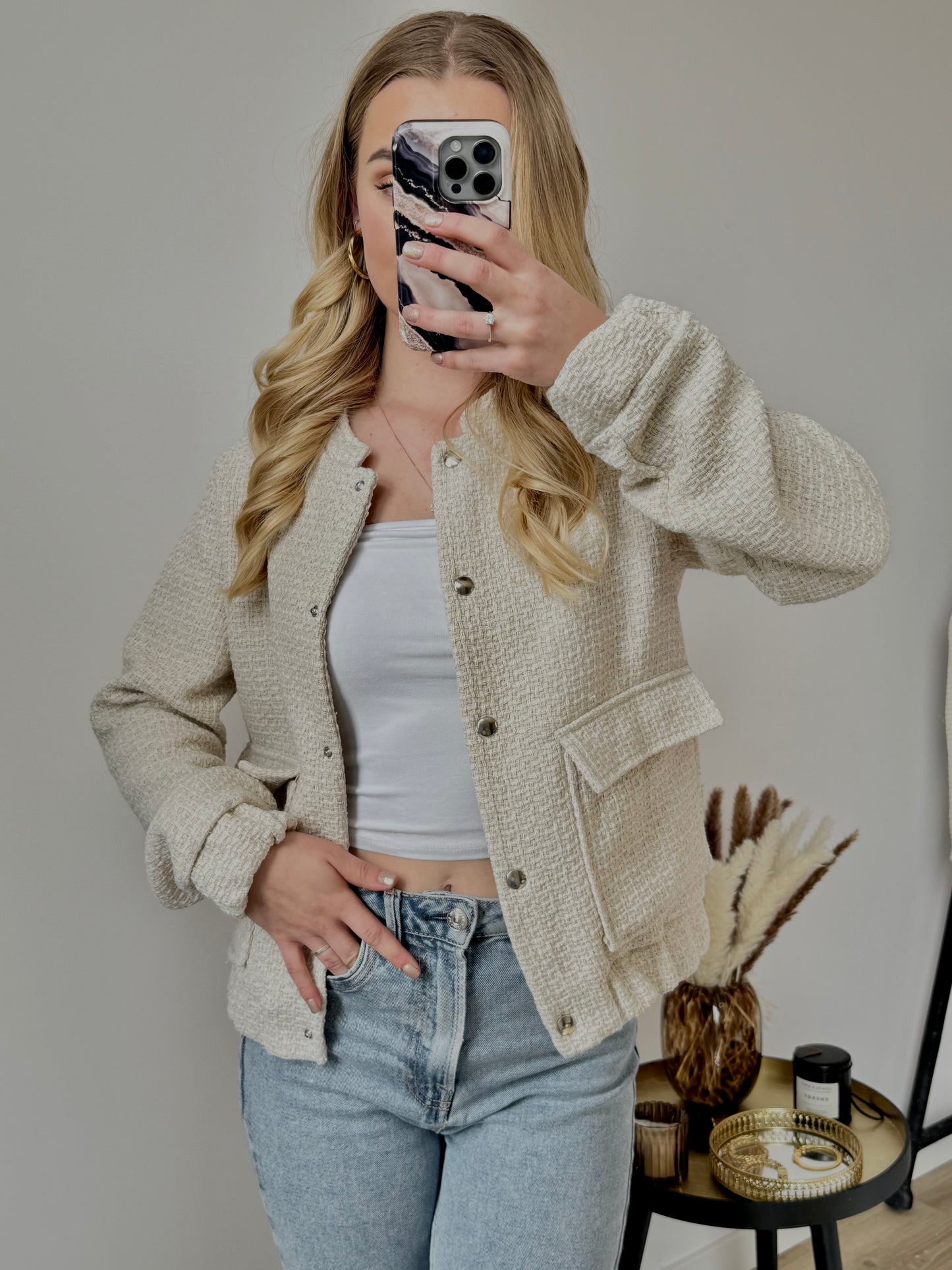 Emma Bomber Beige