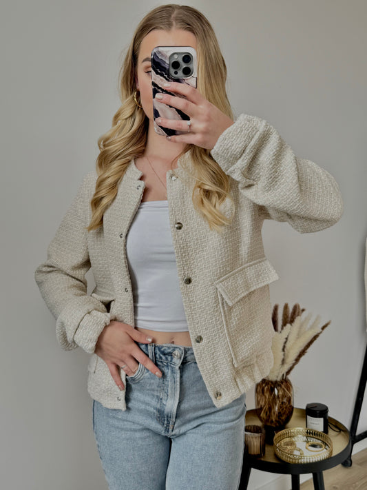 Emma Bomber Beige