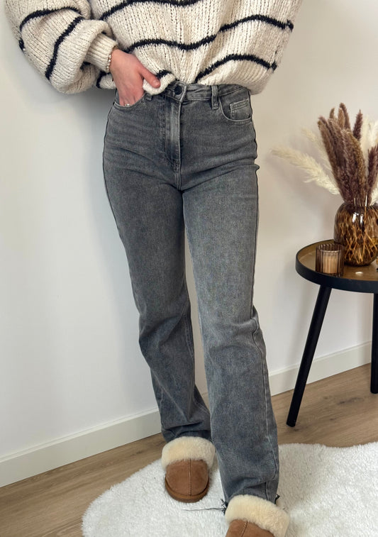 High waist Jeans Grey