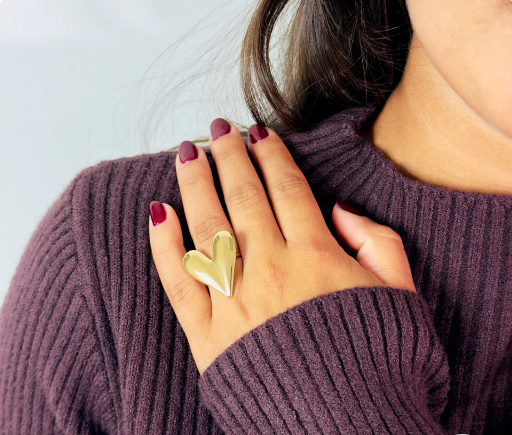 Golden Heart Ring