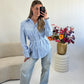 Loïs Fitted Blouse Blue