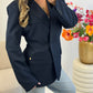 Ambika Fitted Blazer Navy