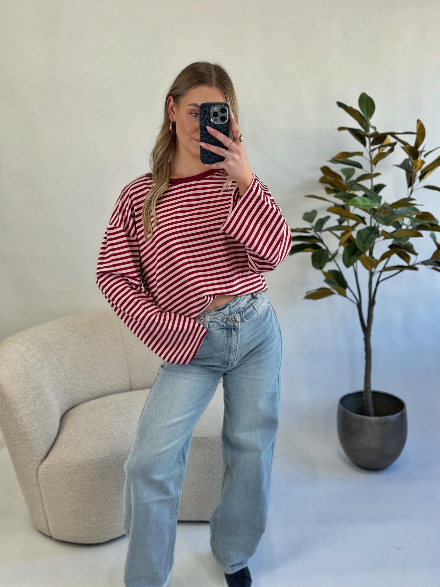Zoë Longsleeve Bordeaux/Pink