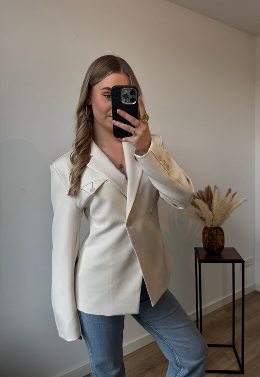 Fitted Blazer Crème