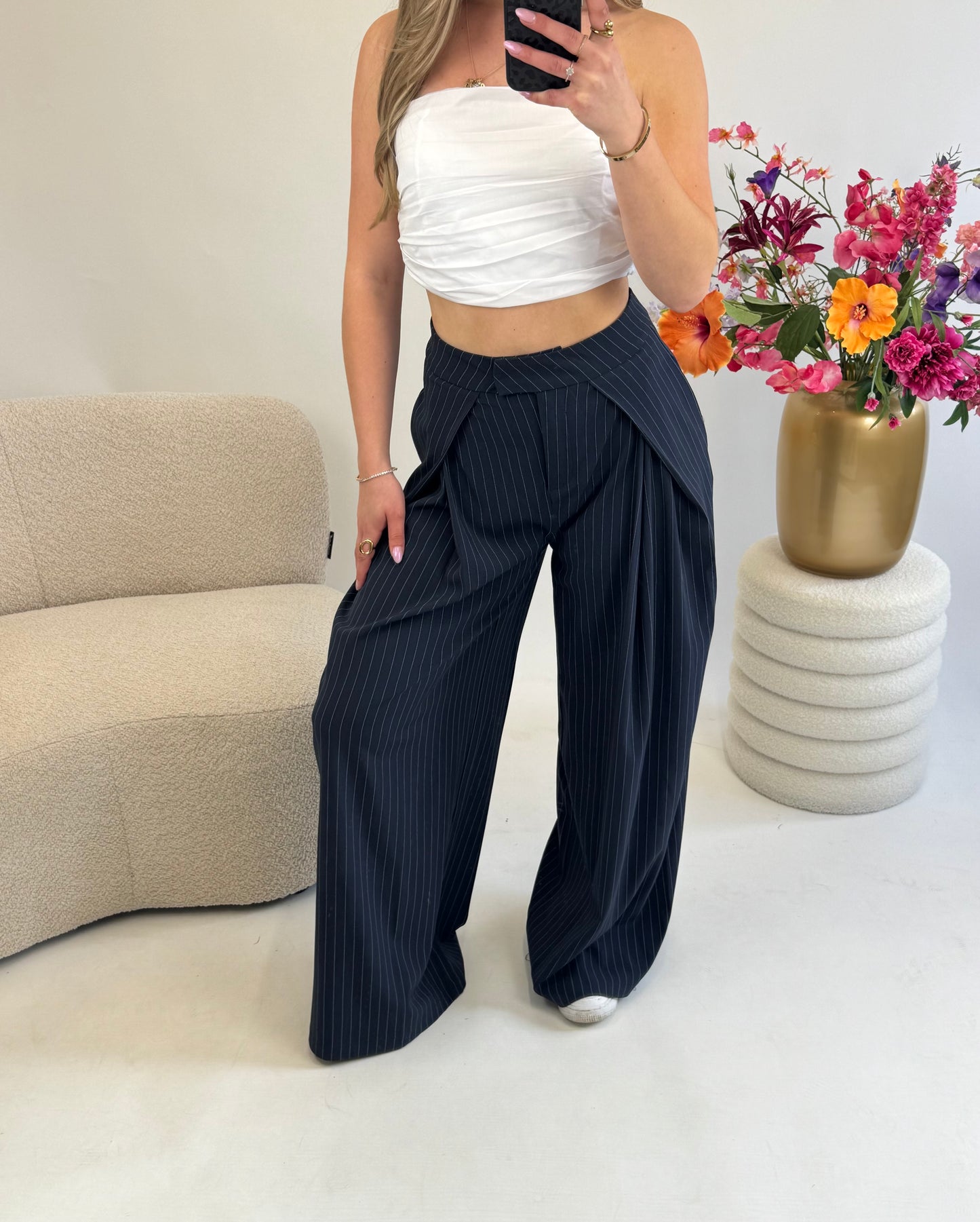Midnight Pinstripe Pantalon