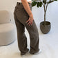 Miley Washed Jeans – Brown