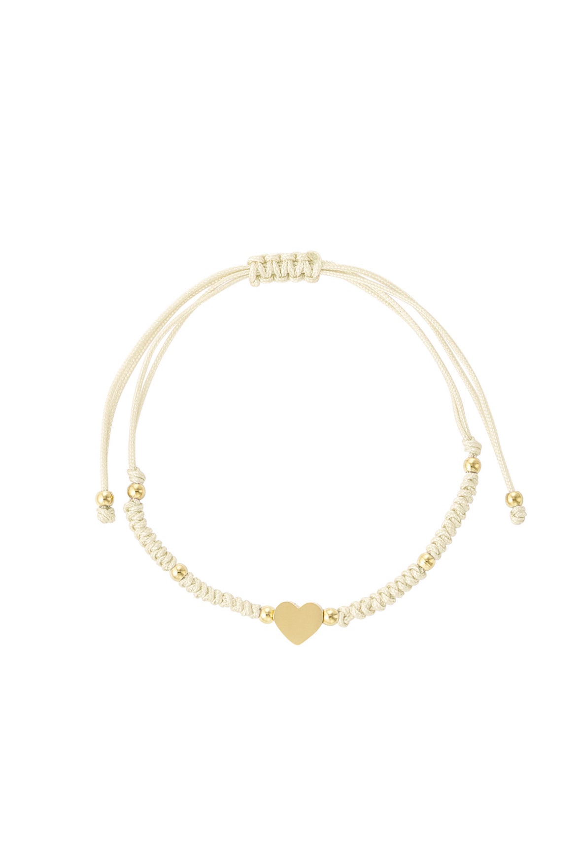 Heart Bracelet Beige