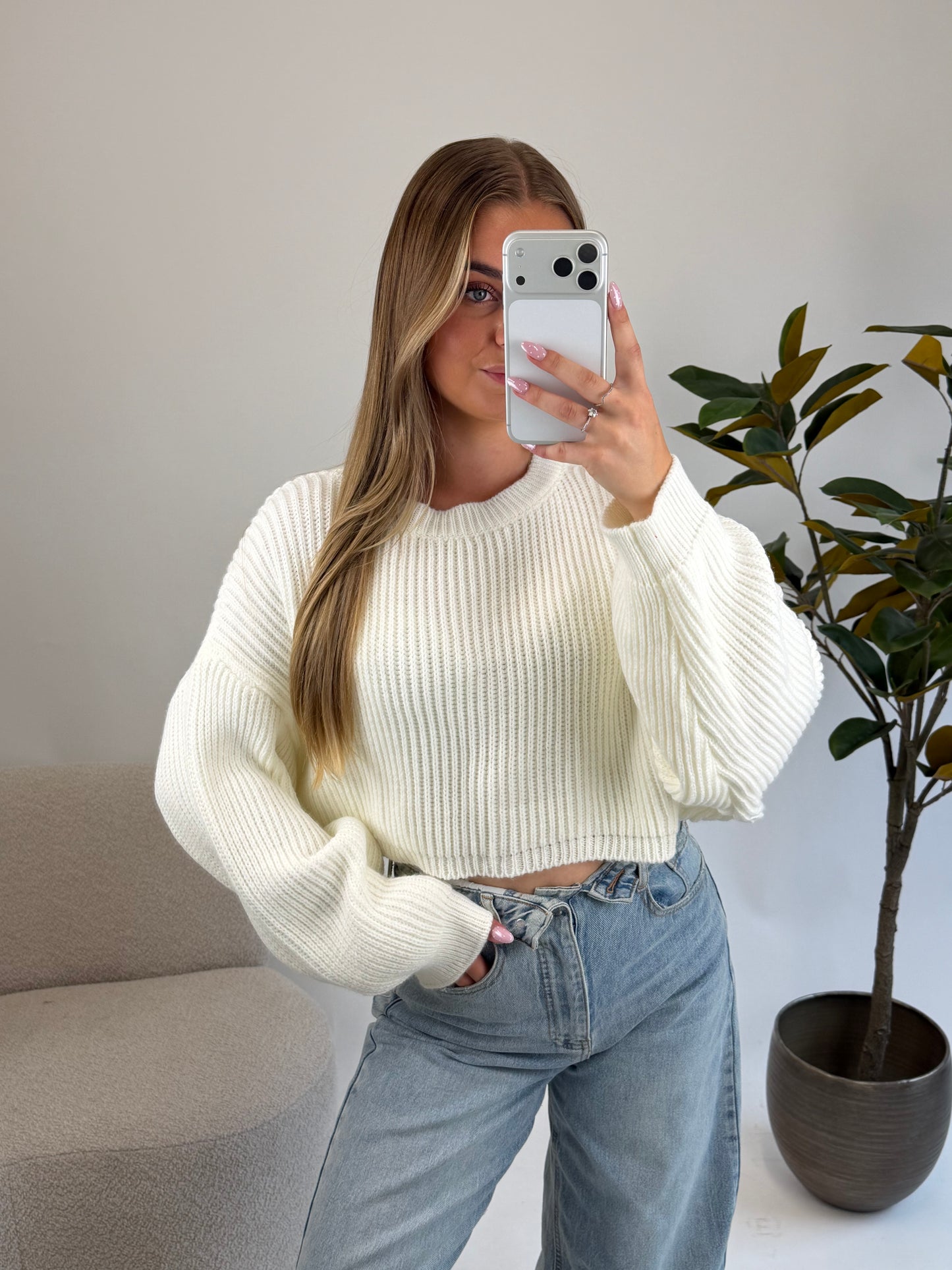 Roxy Knit Off-White