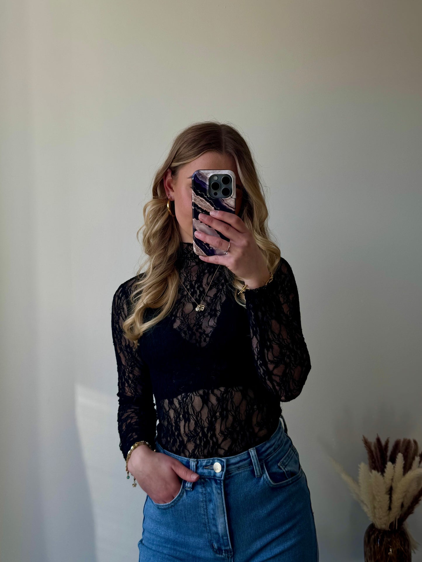 Zaya Lace Top Black