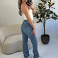 High Waist Straight Leg