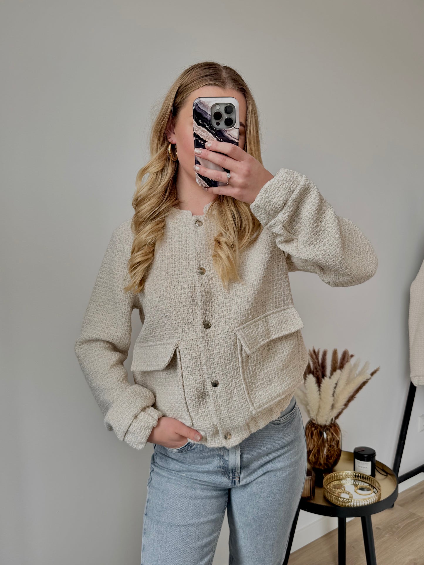 Emma Bomber Beige