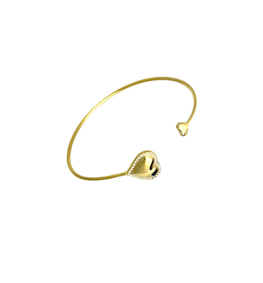 Strass Heart Bangle