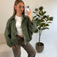 Noé Suède Jacket – Olive