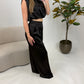 Maison Satin Pants - Dark Brown