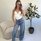 Glitter Wide Leg Jeans