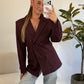 Amara Blazer – Burgundy
