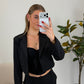 Aleah Cropped Blazer - Black