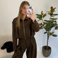Nina Zip Jacket - Brown