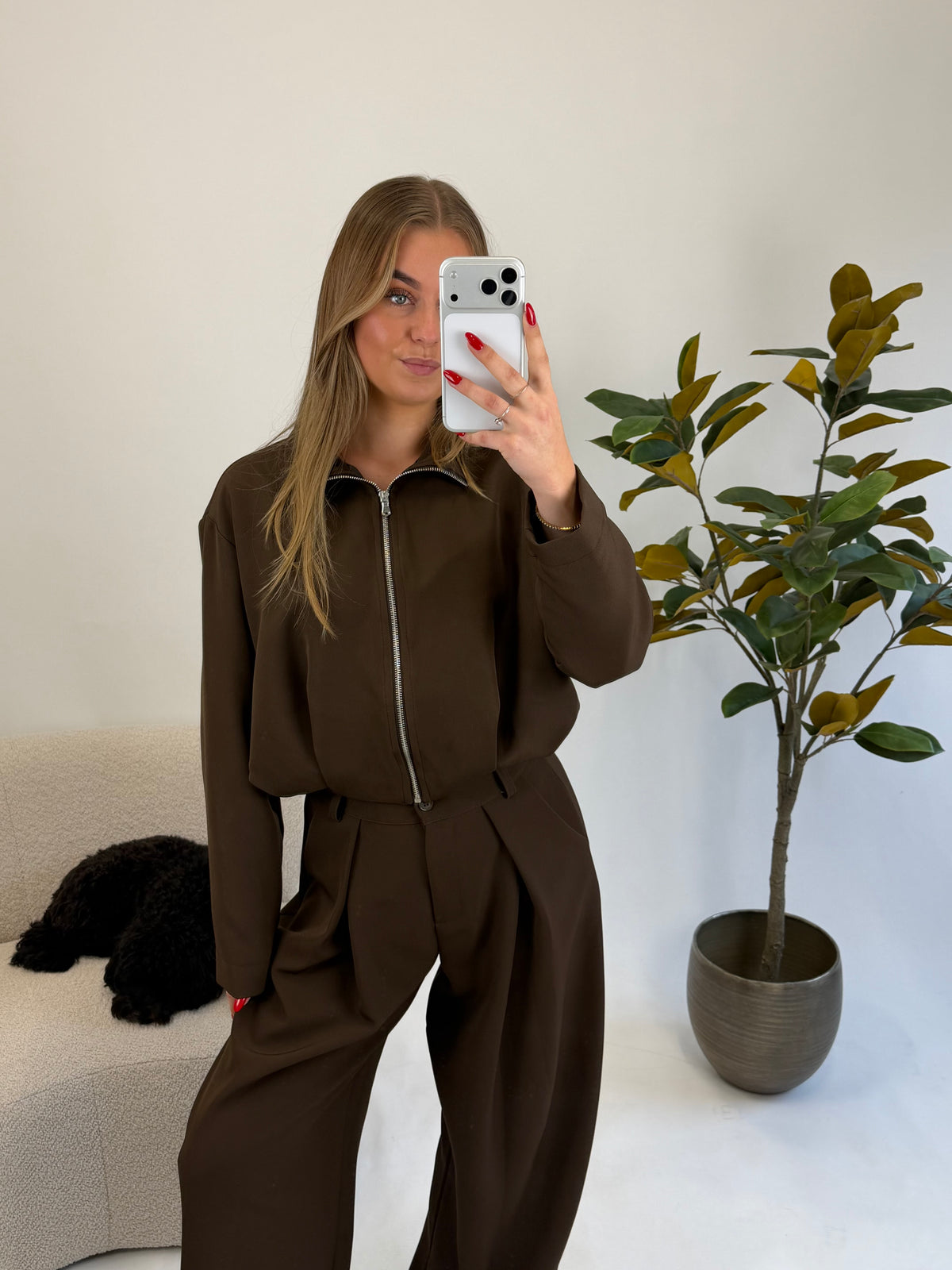 Nina Zip Jacket - Brown